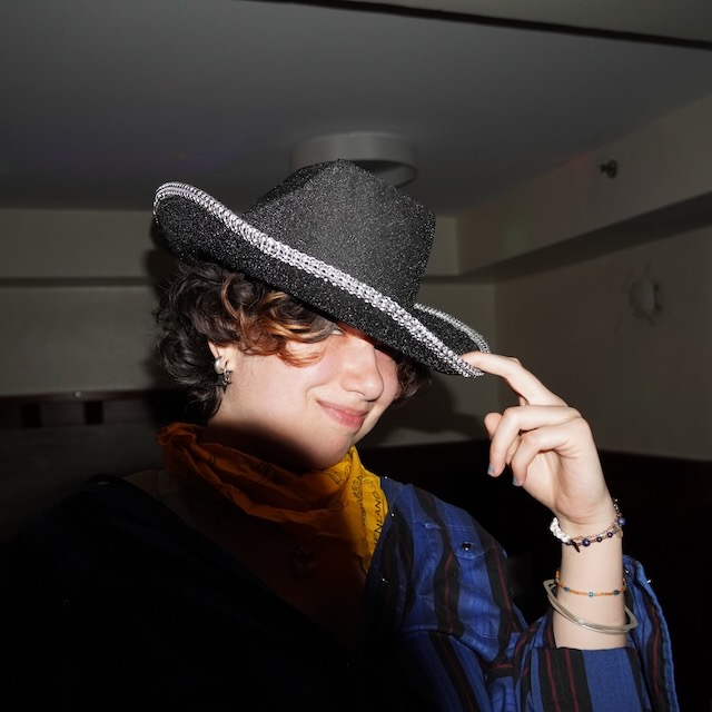 me wearing a cowboy hat